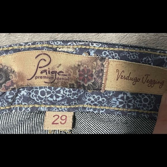PAIGE verdugo jegging size 29 dark wash mild distressing - Picture 5 of 9